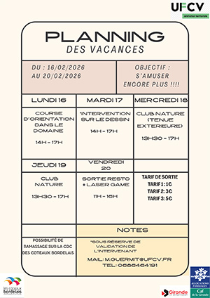 zim Planning semaine 2